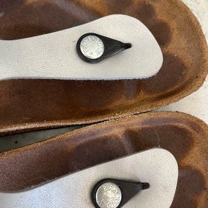 Birkenstock Gizeh silver size 38-  7-7.5 US